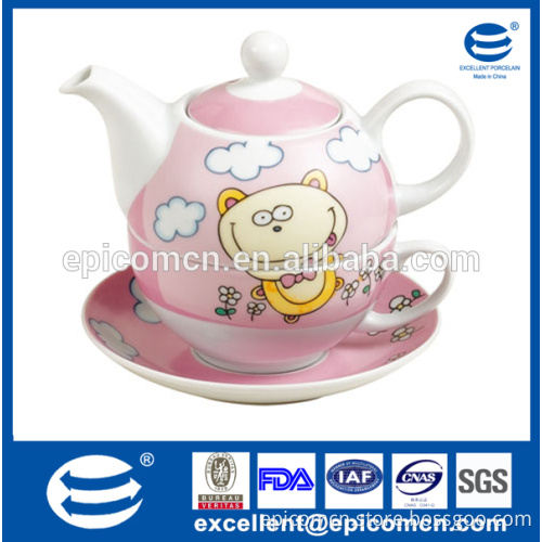Hot sale custom personal porcelain tea pot and cup set